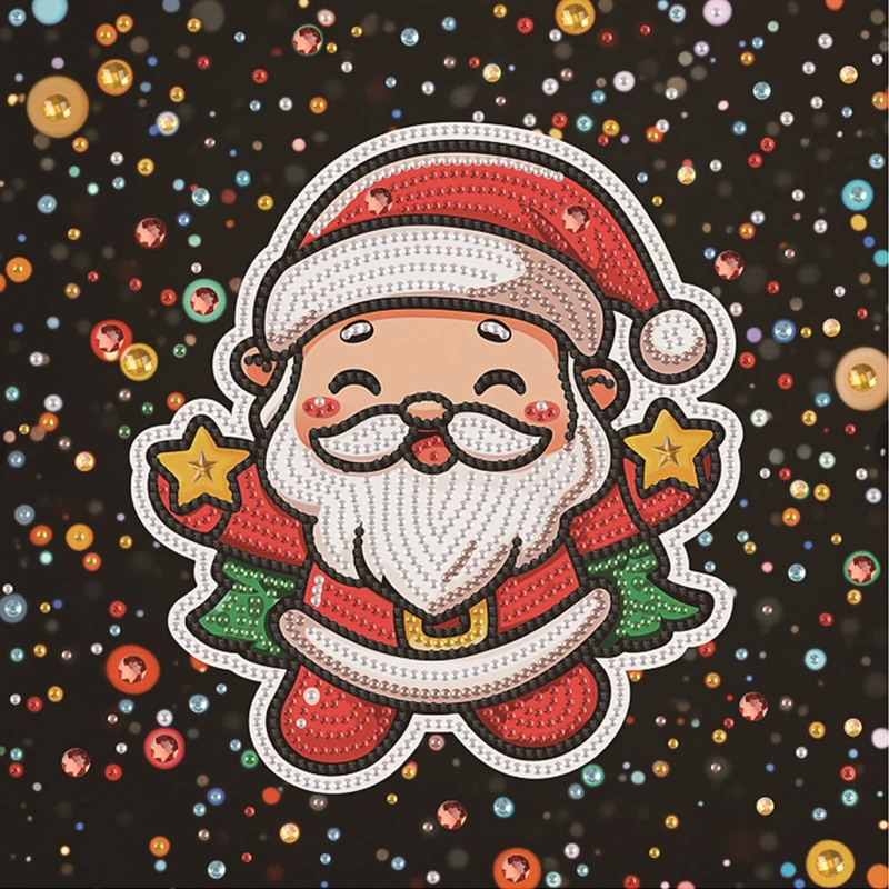 Алмазна мозаїка "Милий Санта" DBS52209 неповна викладка 25х25 см