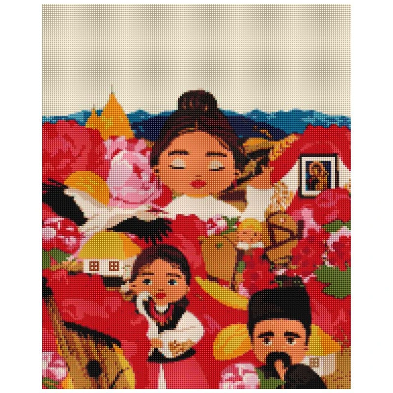 Алмазна мозаїка "Українські традиції" @Лілі Демачкович DBS1038  Brushme 40х50 см