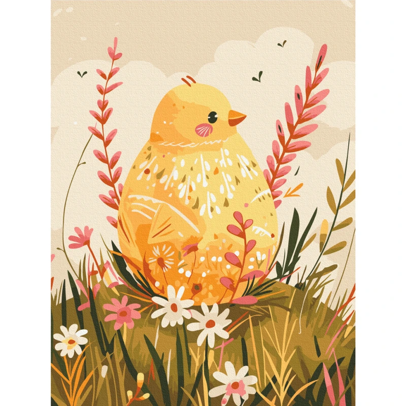 Картина за номерами "Квіткове гніздечко" Brushme KBS0151 30x40 см