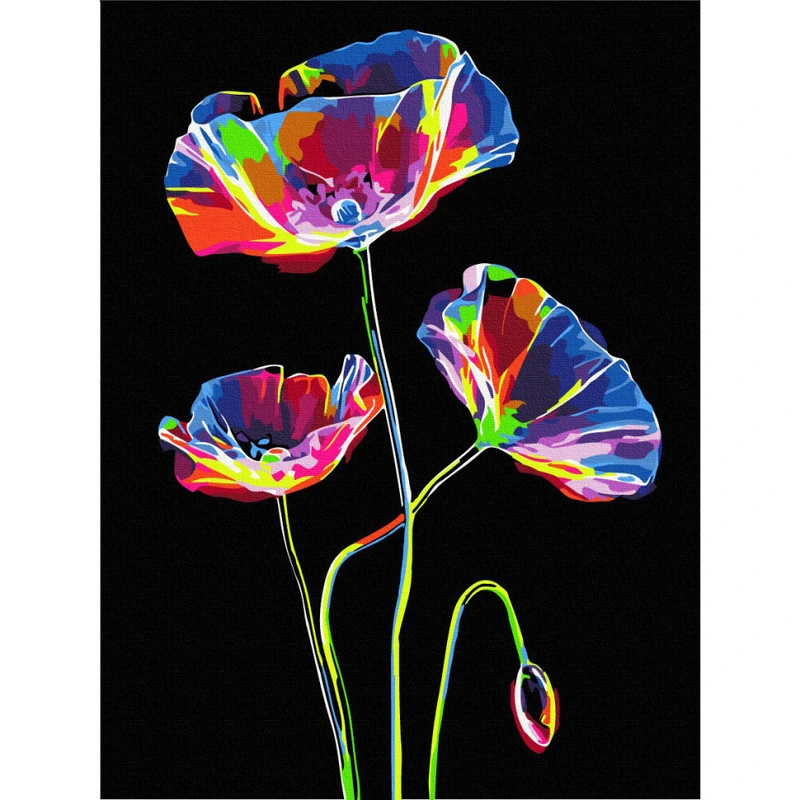 Картина за номерами "Нічна феєрія" RBSB0004, 30x40 см — Brushme