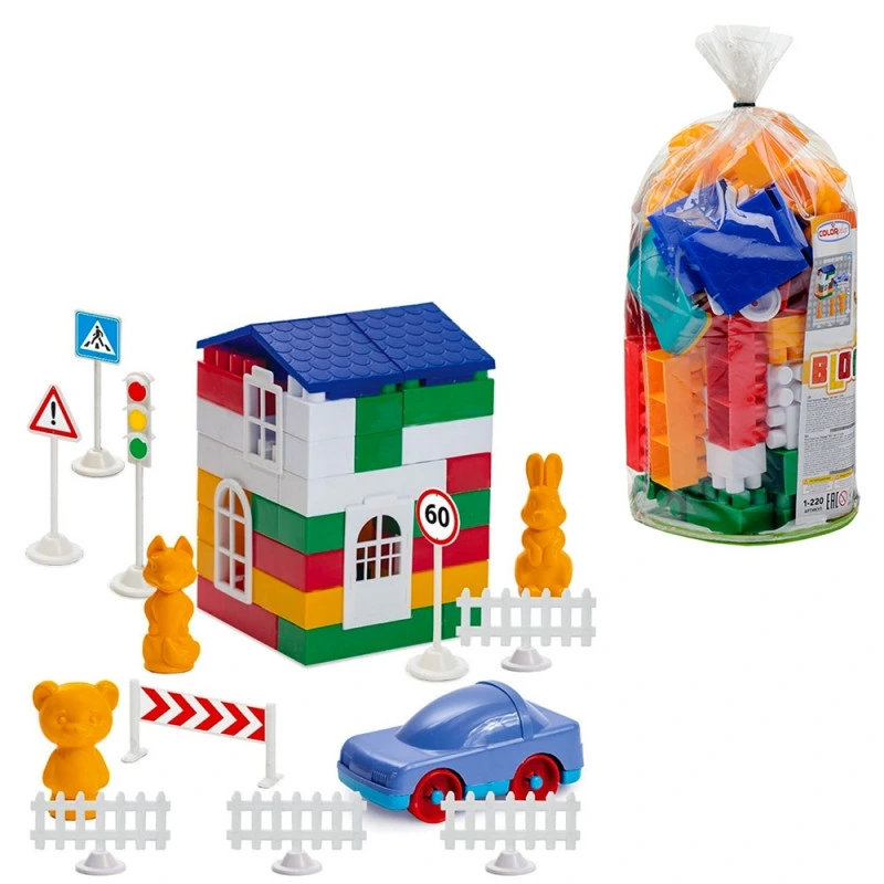 Дитячий конструктор "Лідер" №2 1-220, 80 великих деталей — Colorplast