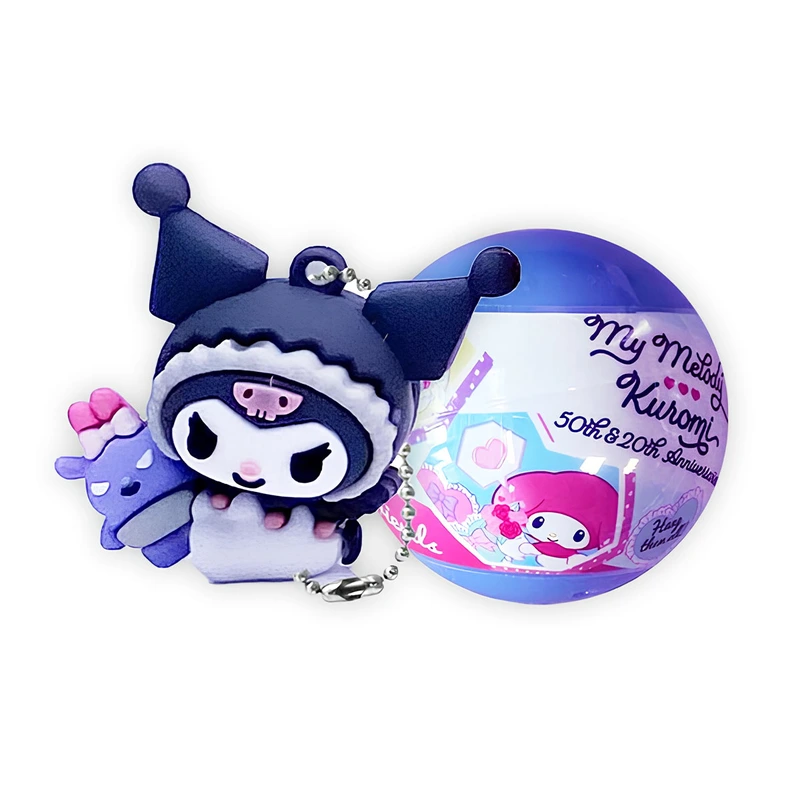 Фігурка-сюрприз на ланцюжку в кулі COOL THINGS  "Hello Kitty" - МОЯ МЕЛОДІ ТА КУРОМІ (в ас.)