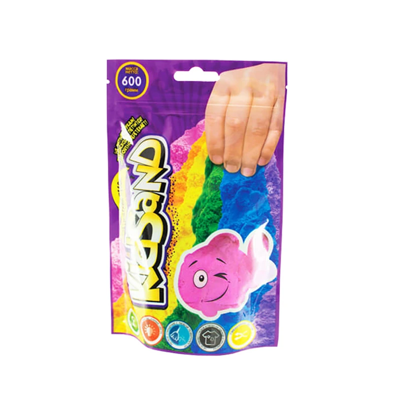 Кінетичний пісок "KidSand" KS-03-02 пакет 600 гр Рожевий — Danko Toys