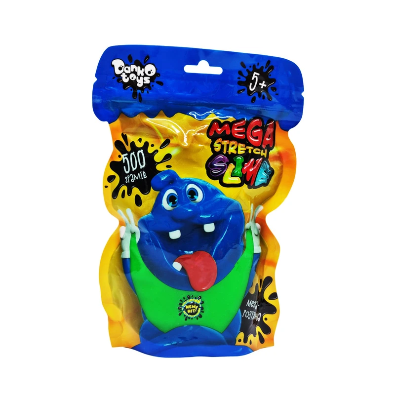 Лізун-антистрес "Mega Stretch Slime" SLM-12-01U 500 гр Зелений — Danko Toys