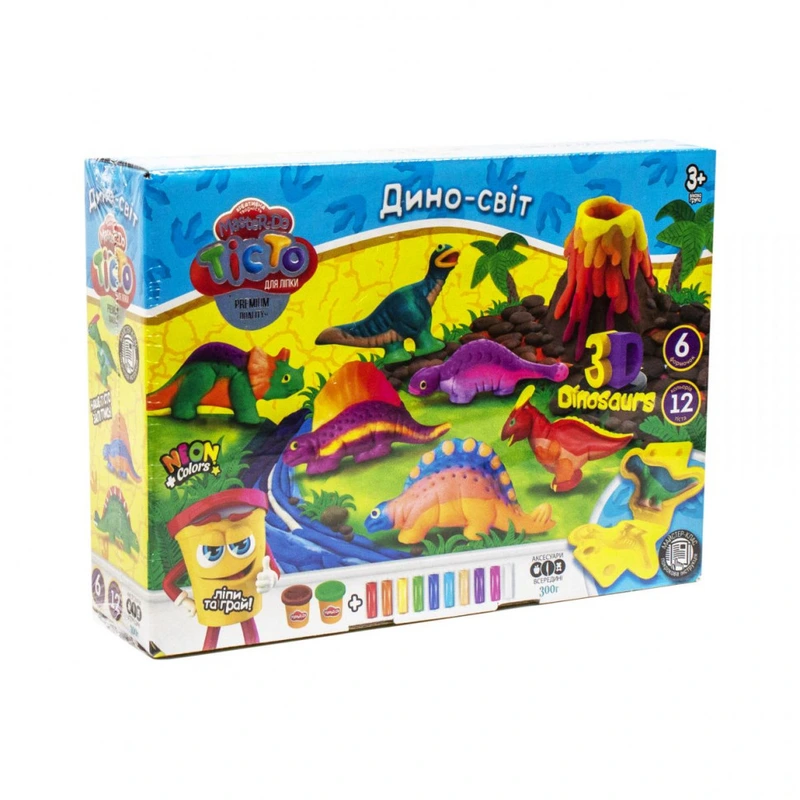 Набір для творчості "Тісто для ліплення" Master Do" Динозавр-6 TMD-10-04U з інструментами