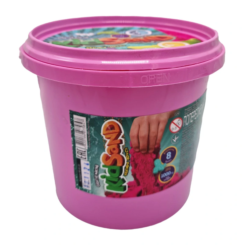 Набір креативної творчості "Кінетичний пісок" KidSand" KS-01-01 відро 1000г Фіолетовий — Danko Toys