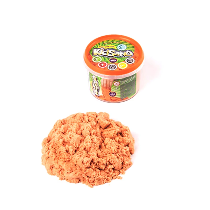 Набір креативної творчості "Кінетичний пісок "KidSand" KS-01-06, 400 гр Помаранчевий