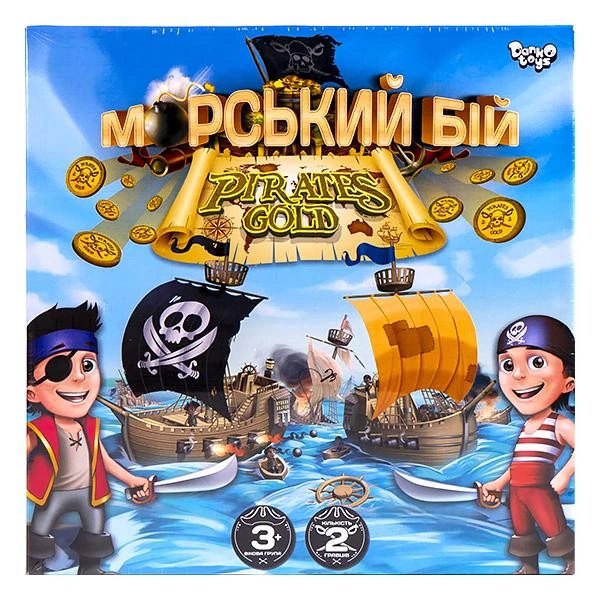 Настільна гра "Морський бій. Pirates Gold" Danko Toys G-MB-03U укр