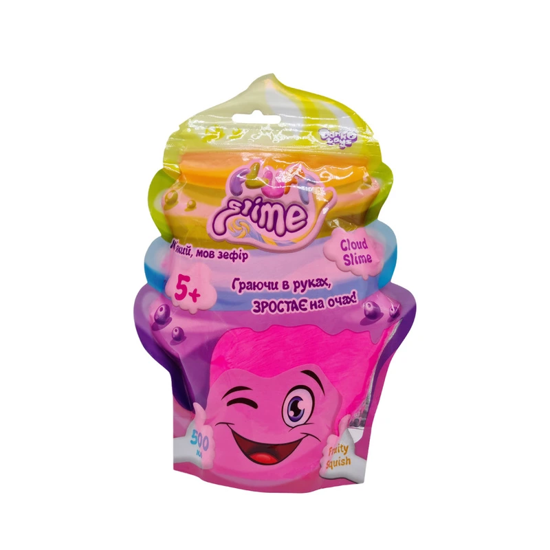 В'язка маса "Fluffy Slime" FLS-02-01U упаковка 500 мл Рожевий — Danko Toys