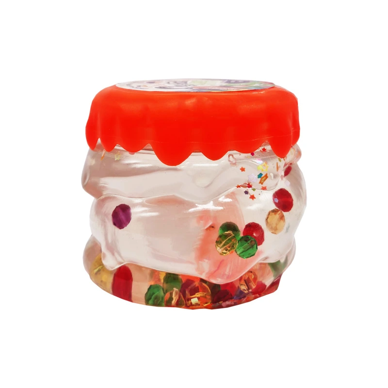 В'язка маса, слайм "Crystal Slime" CS-01-01U з намистинками Помаранчевий — Danko Toys