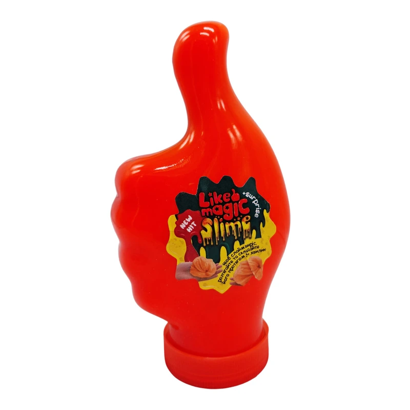 В'язка маса, слайм "LIKE Magic Slime" LMS-01-01U 300 гр Помаранчевий