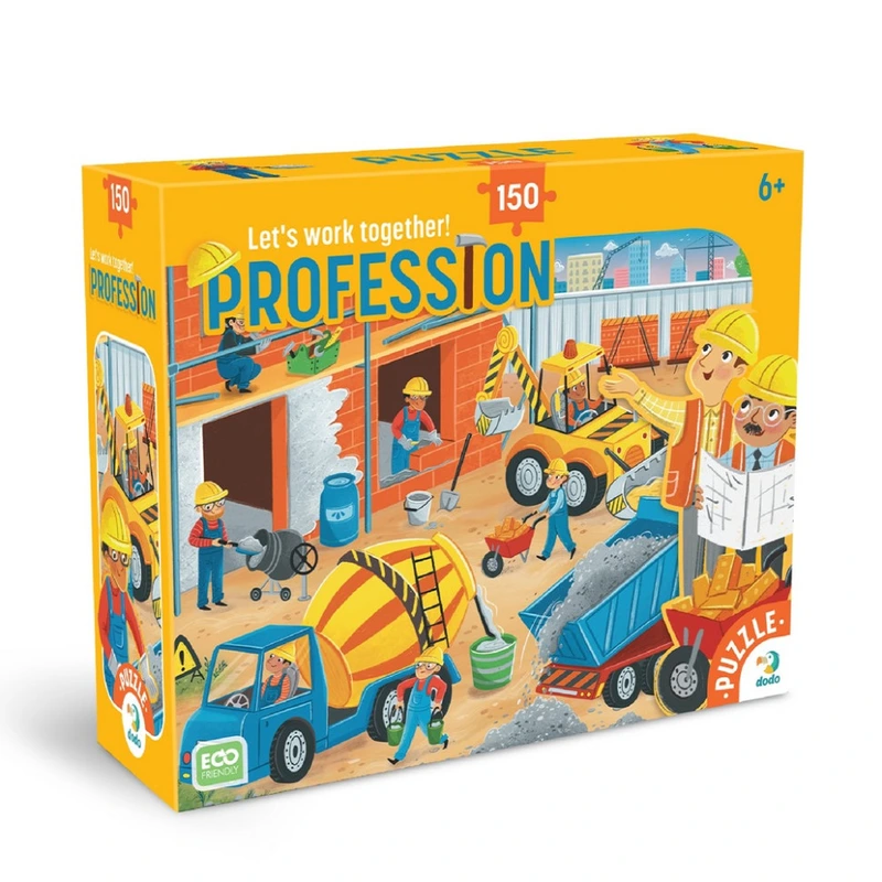 Пазл дитячий "Професії. Будівельник" 300703, 150 елементів — DoDo Toys