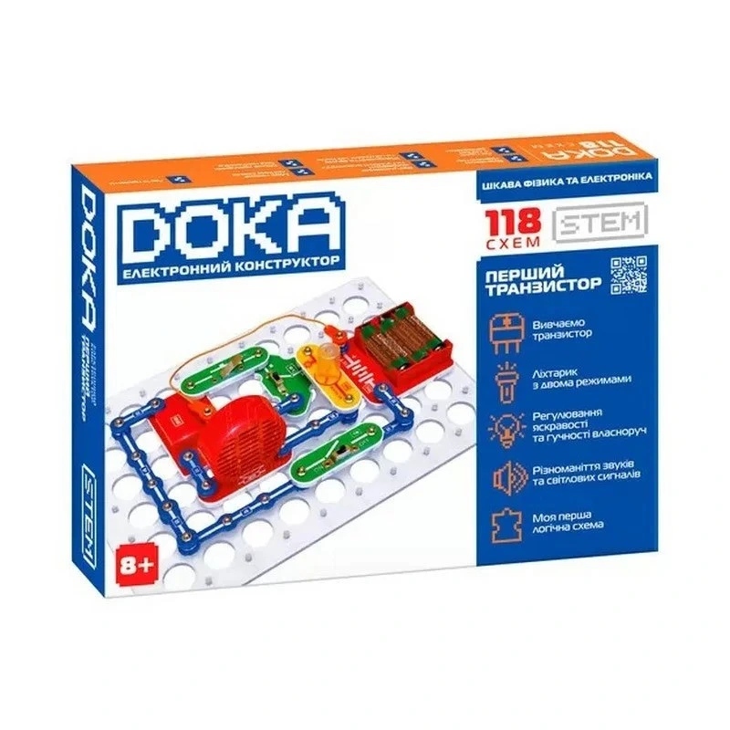 Конструктор електронний DOKA "118 СХЕМ"