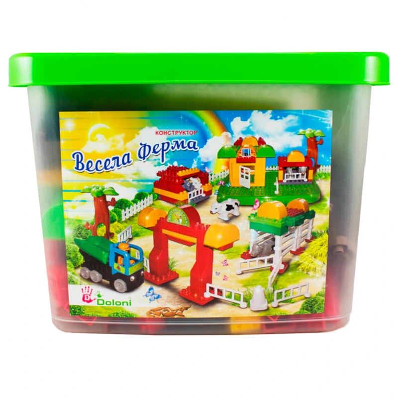 Дитячий конструктор "Весела ферма" 013888/06, 202 деталі — Doloni