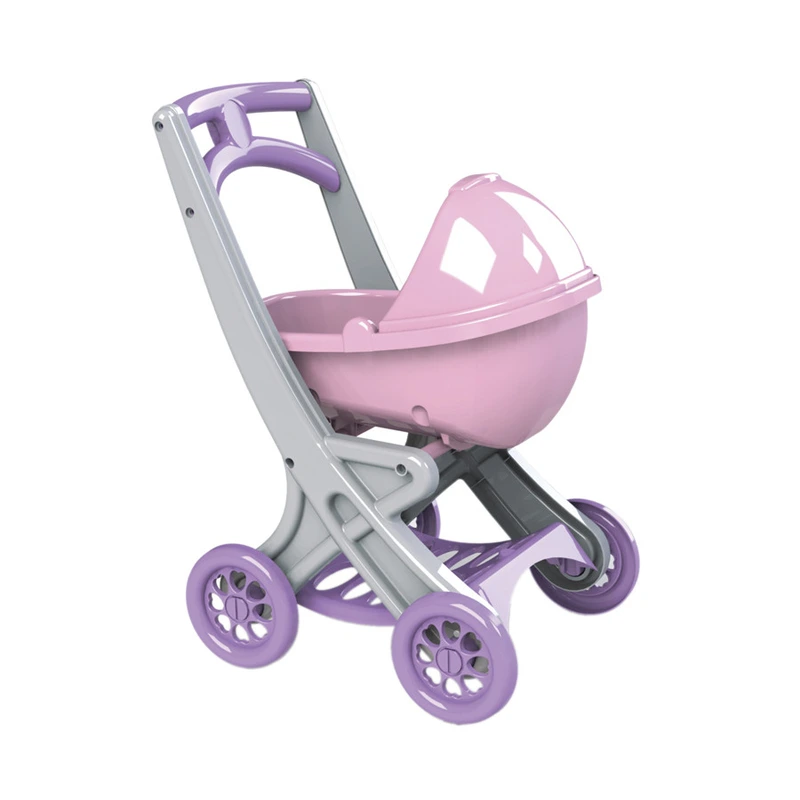 Коляска для ляльок з люлькою Doloni Toys 0121/04 Сіро-рожева — Doloni