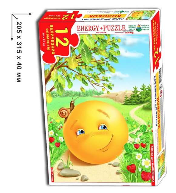 Дитячі пазли "Колобок" 82005 на 12 деталей — Енергія Плюс