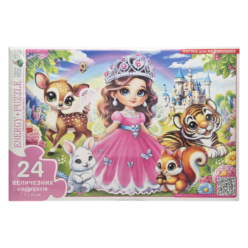 Дитячий пазл "Принцеса та звірята" 88434, 24 елементи