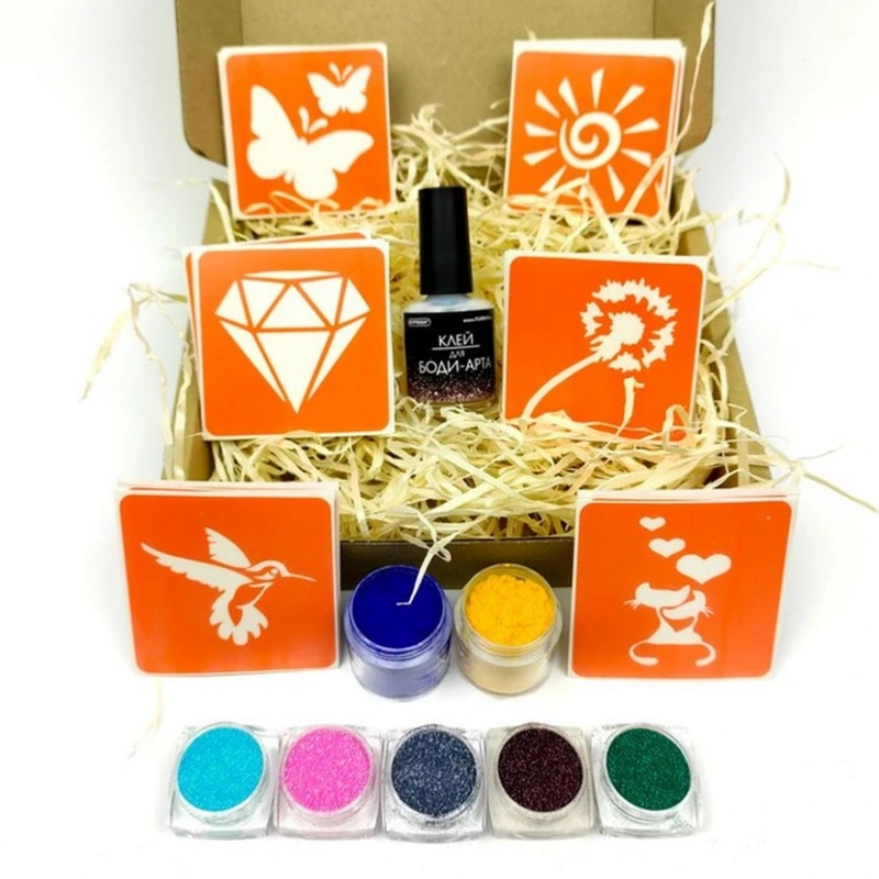 Набір для біо-тату "Popular mix #2 - гліттер" popular-mix-2-glitter