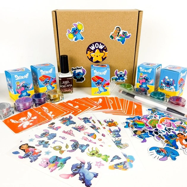 Набір для біо-тату "Wow Box Стіч" wow-box-stich-5 для 5 дітей — Fresh Tattoo