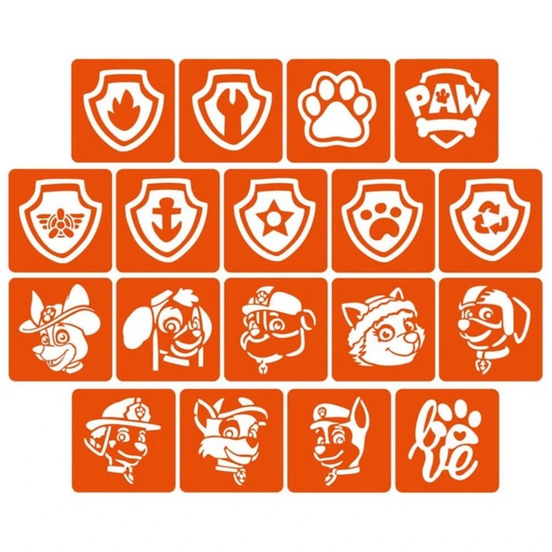 Набір трафаретів для біо-тату "Щенячий патруль" paw-patrul_5x5_18_1