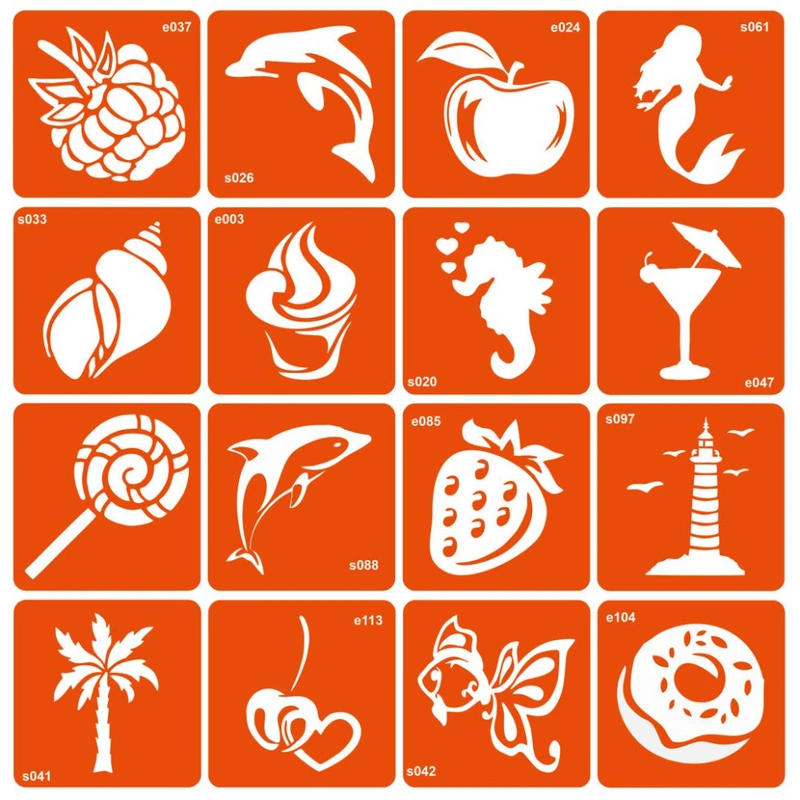 Набір трафаретів для біо-тату "Summer sweets" summer-sweets-16