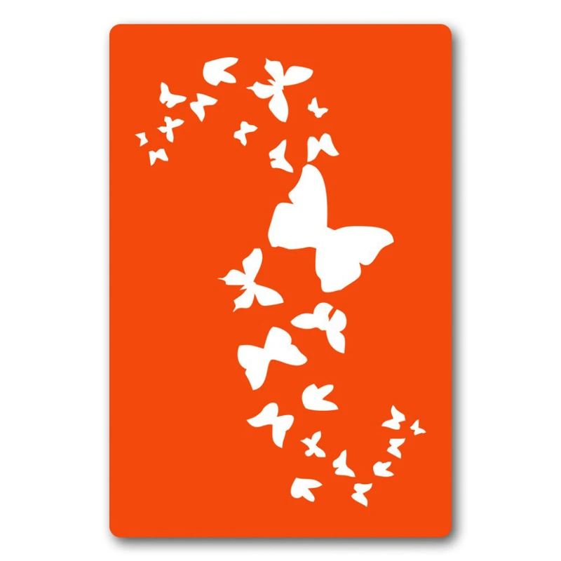 Трафарет для біо-тату Метелики bx002-24*34см, розмір 24х34 см