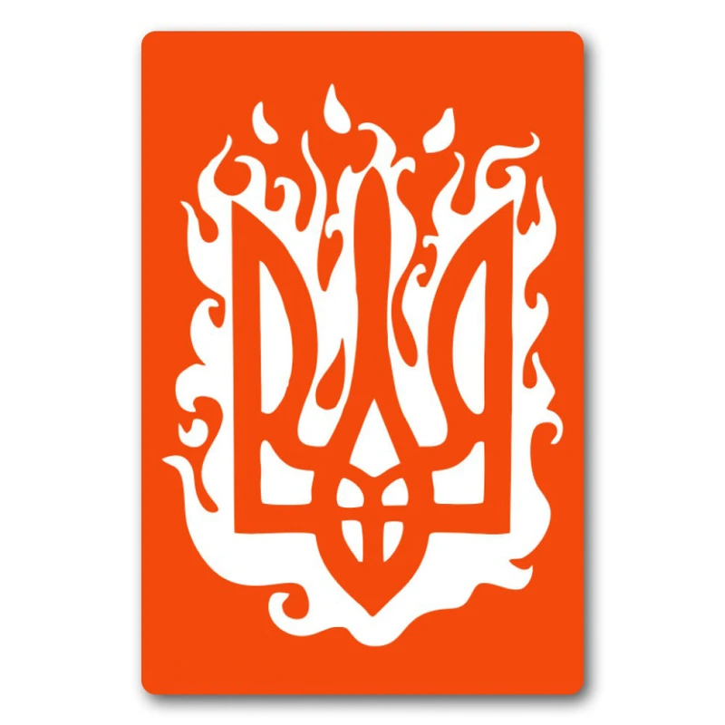 Трафарет для біо-тату Тризуб n044-24*34см, розмір 24х34 см