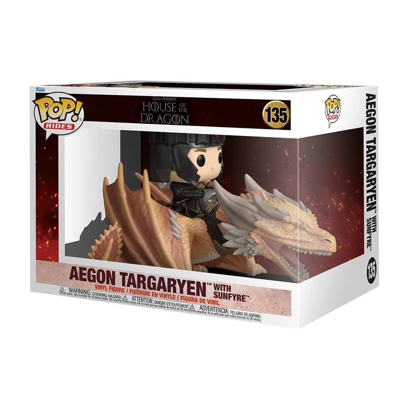 Ігрова фігурка FUNKO POP! Rides серії "Дім Дракона" S4 - ЕЙҐОН ТАРҐАРІЄН І СОНЦЕЖАР