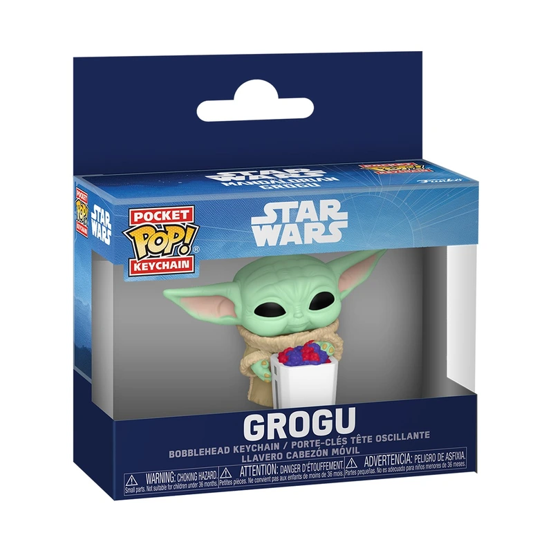 Ігрова фігурка на кліпсі FUNKO POP! серії "Мандалорець і Ґроґу" - ҐРОҐУ З ПОПКОРНОМ