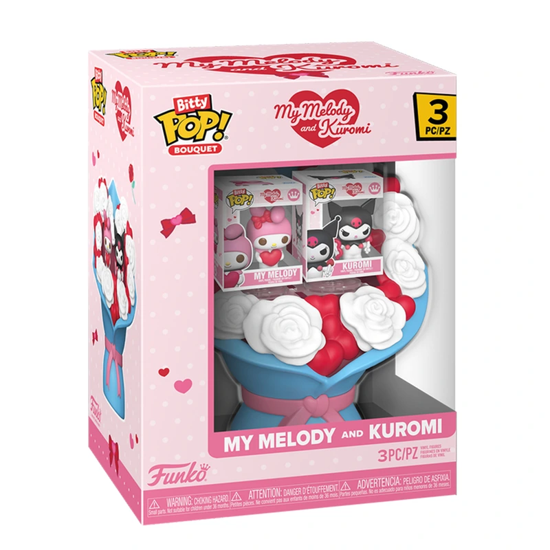 Набір ігрових фігурок BITTY POP! Bouquet серії "Sanrio" - МАЙ МЕЛОДІ ТА КУРОМІ