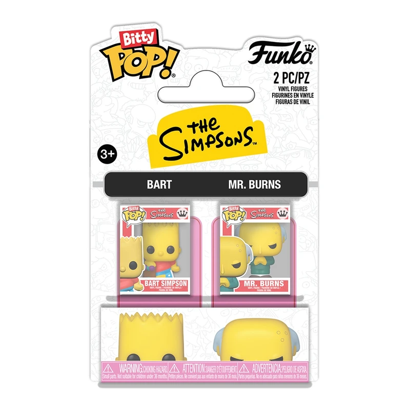 Набір ігрових фігурок BITTY POP! серії "Сімпсони" – БАРТ І МІСТЕР БЕРНС — Funko