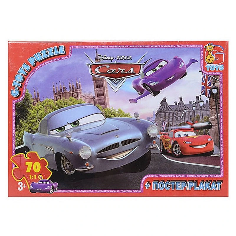 Дитячий пазл "Тачки" Z10217 плакат 70 елементів — G-Toys