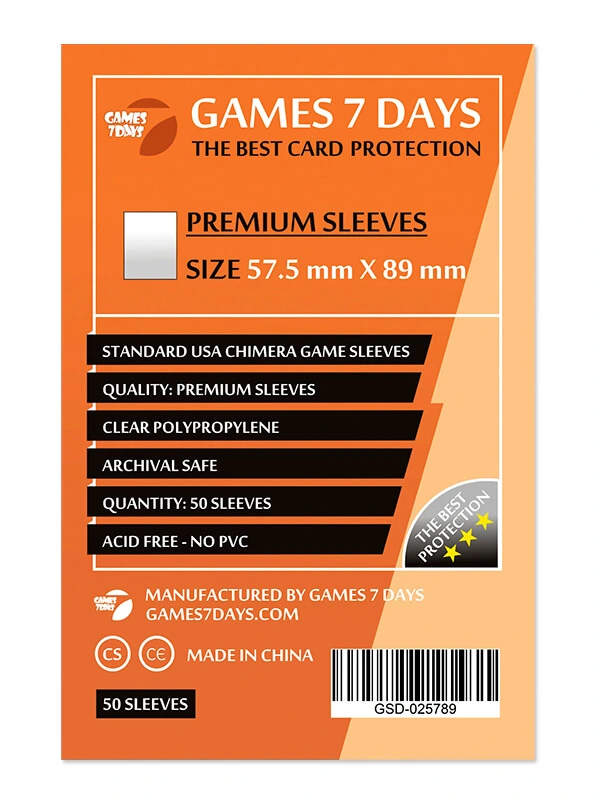 Протектори Games7Days (57.5 x 89 мм) Premium USA Chimera (50 шт) — Games7Days