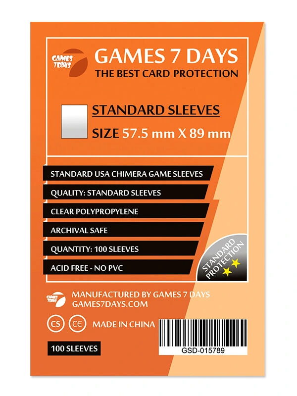 Протектори Games7Days (57.5 x 89 мм) Standard USA Chimera (100 шт) — Games7Days