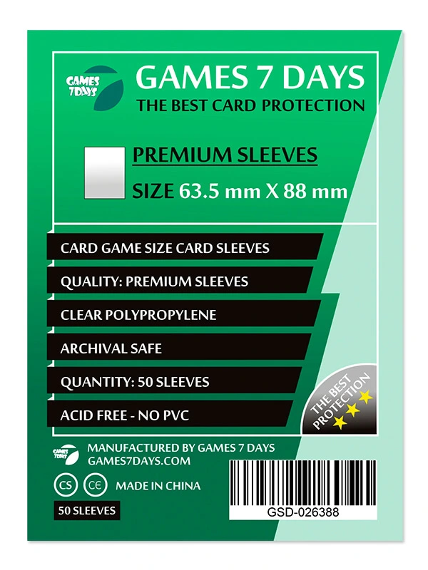 Протектори Games7Days (63.5 x 88 мм) Premium Card Game (50 шт)