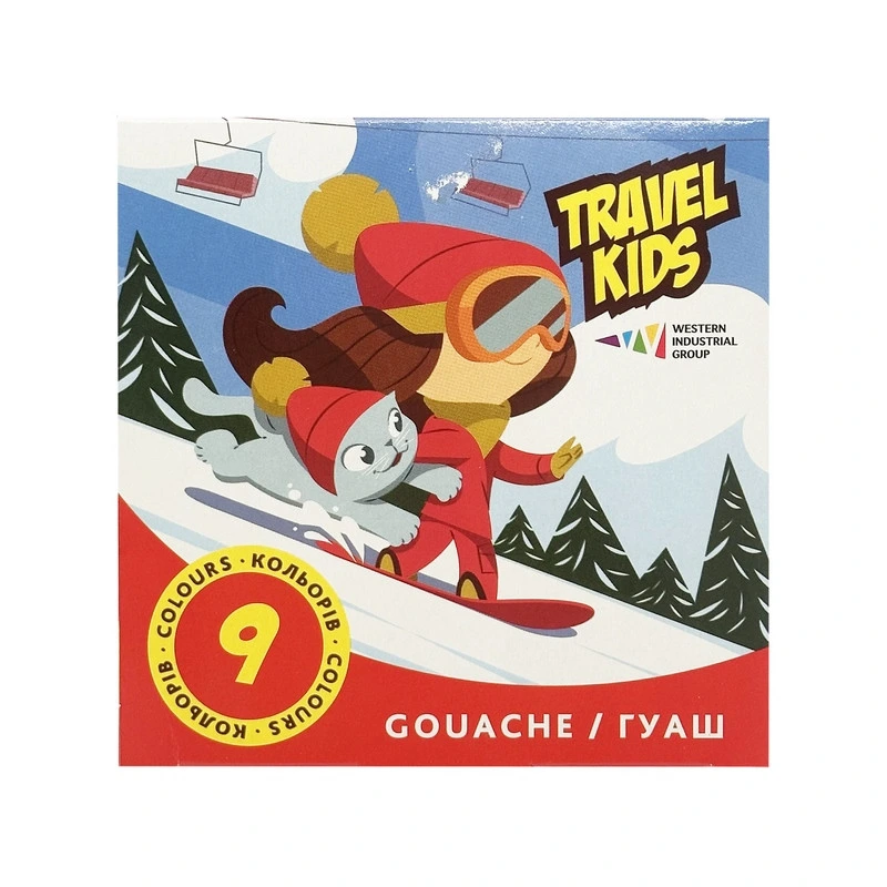 Дитячі гуашеві фарби "Travel kids" 321035/TK 9 кольорів, по 20 мл — ГАММА'UA