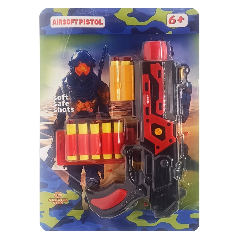 Дитячий іграшковий пістолет "М 65" 932GG(Red) стріляє м'якими поролоновими кулями