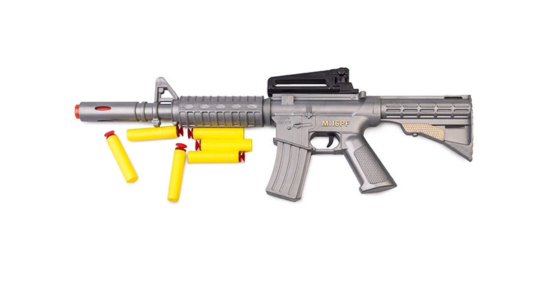 Іграшковий автомат з м'якими кулями M16 PF Golden Gun 910GG  Сірий — Golden Gun