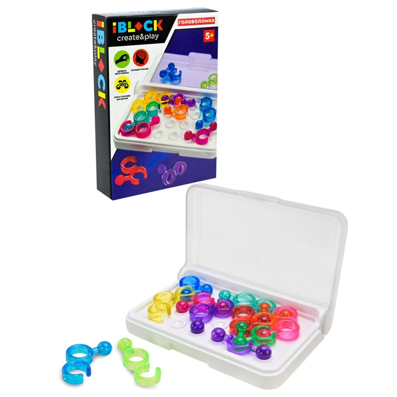 Головоломка серії "Create and Play" PL-724-113 розвиток логіки 120 варіацій складання — IBLOCK