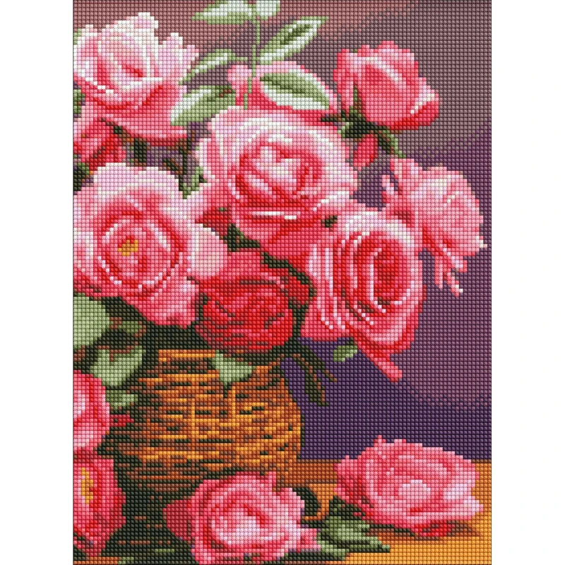 Алмазна мозаїка "Барвисті троянди" AMO8174, 30x40 см