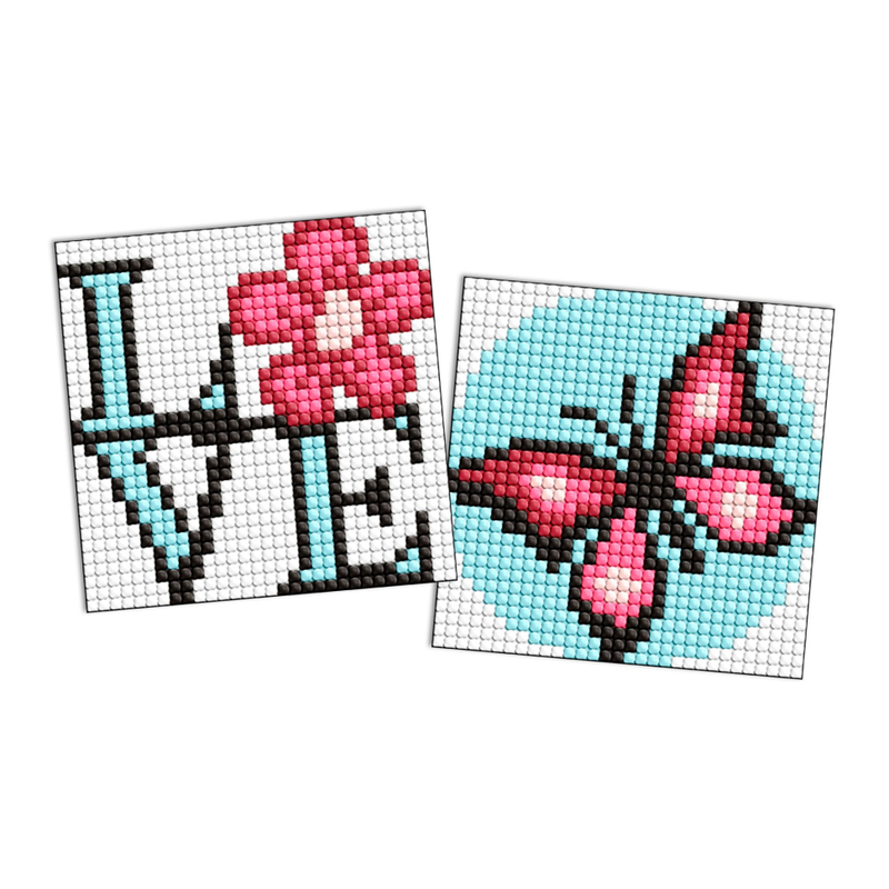 Алмазна мозаїка "Граційний метелик" Ідейка AMG1061 9x9 см