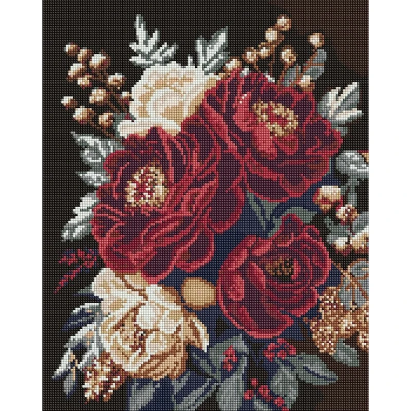 Алмазна мозаїка "Квітковий спокій" ©art_selena_ua AMO20045, 40х50 см