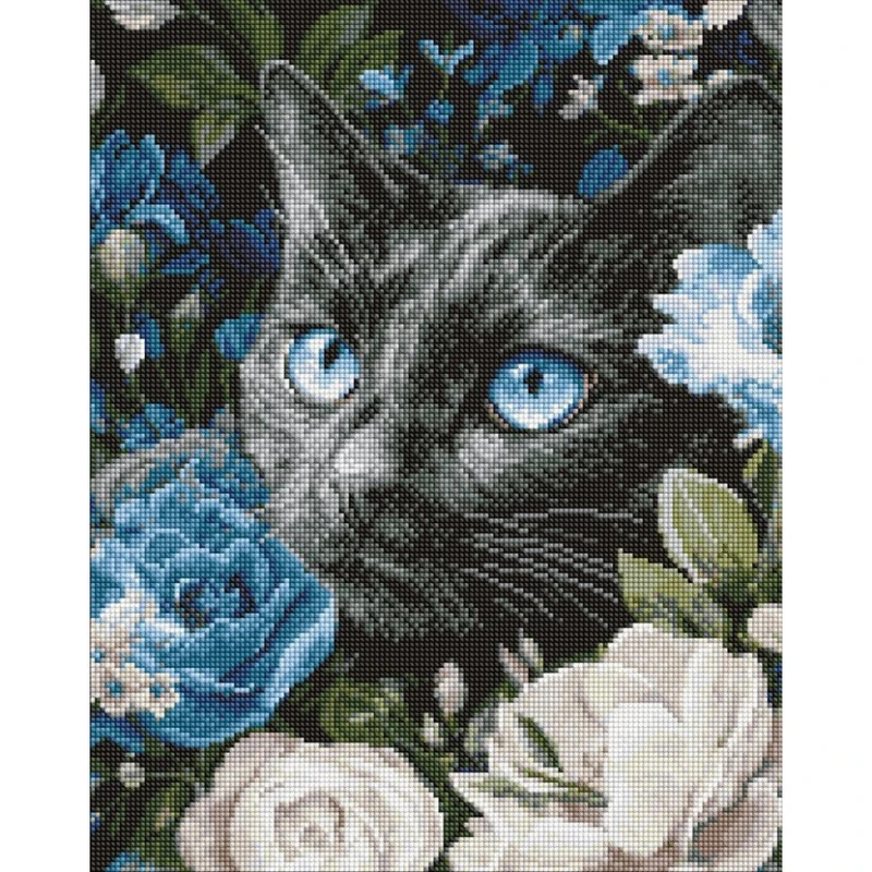Алмазна мозаїка "Лагідність серед квітів" ©art_selena_ua AMO20239, 40х50 см