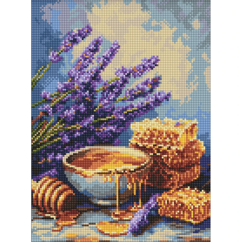 Алмазна мозаїка "Лаванда та мед" AMO20412, 30х40 см — Ideyka