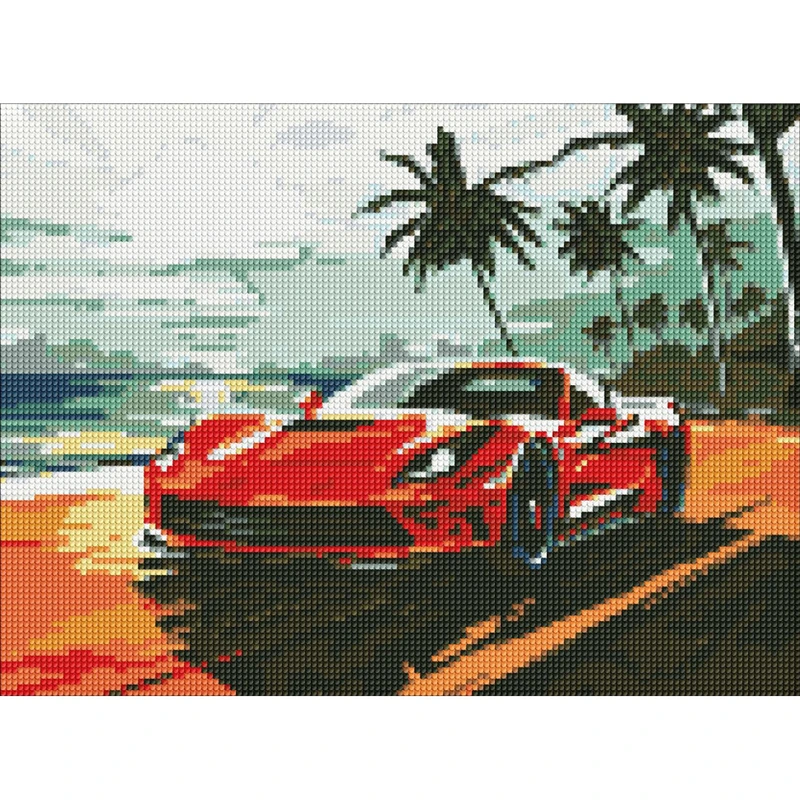 Алмазна мозаїка "Поїздка узбережжям" AMO8176, 30x40 см