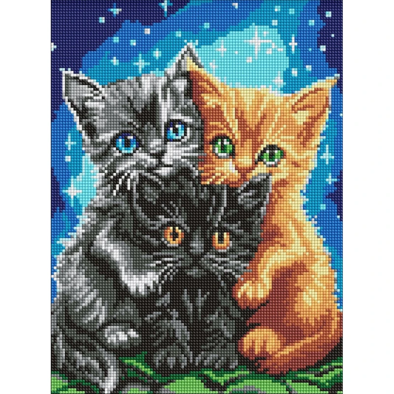 Алмазна мозаїка "Пуxнасте тріо" ©art_selena_ua AMO20417, 30х40 см