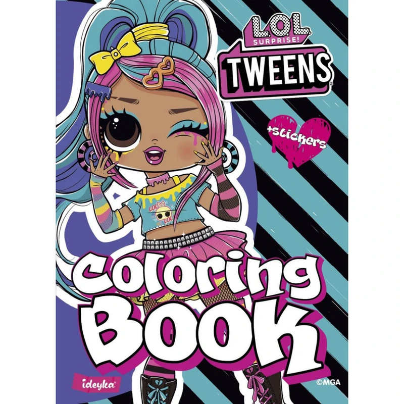 Дитяча книжка-розмальовка "Tweens Emma Emo" LCB8 зі стікерами