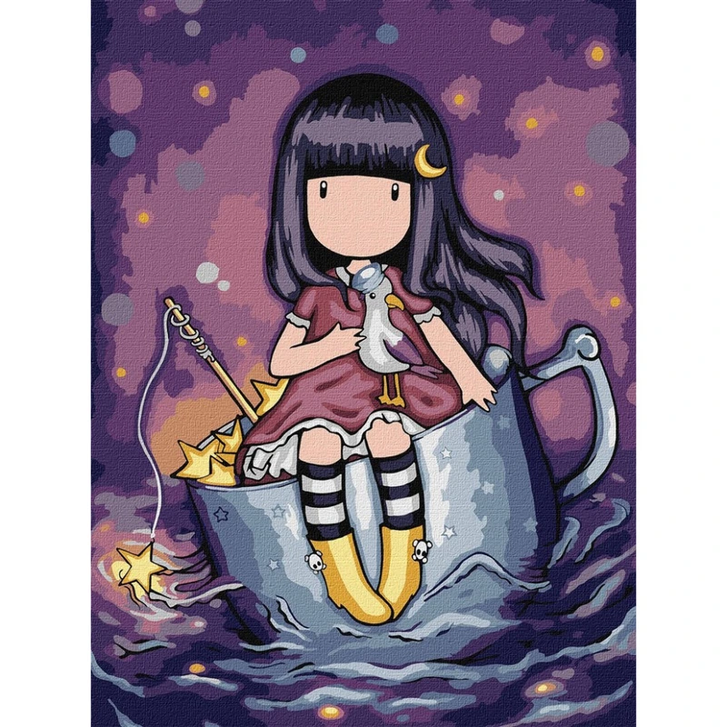 Картина за номерами "A Night's Quest Santoro Gorjuss Collection" KHO8673, 30х40 см — Ideyka