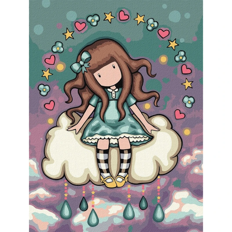 Картина за номерами "April's Showers Santoro Gorjuss Collection" KHO8672, 30х40 см — Ideyka