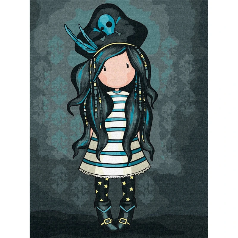 Картина за номерами "Black Pearl Santoro Gorjuss Collection" KHO8679, 30х40 см